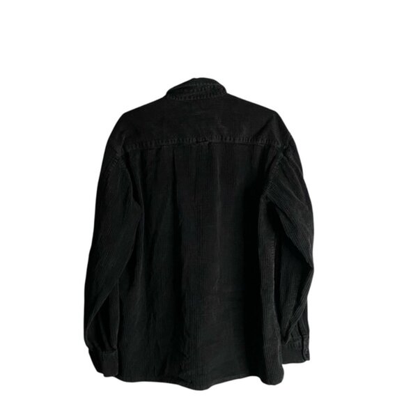 Vintage QR2 Men's Black Corduroy Casual Button-Down Shirt - Picture 8 of 8